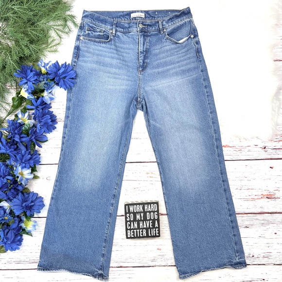 👖|•LOFT•| The Wide Leg Size High Rise Waist Size 10/30 Short (27 length) - Picture 1 of 9